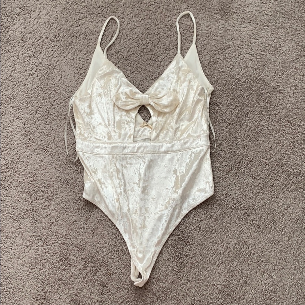 White Velvet Bodysuit